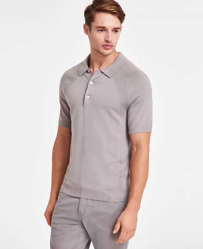 Мужская вязаная поло с регланом и резинкой Alfani, серый
Мужская вязаная поло с регланом и резинкой Alfani, серый