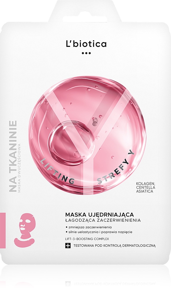 Подтягивающая и укрепляющая маска для лица и зоны декольте Lifting Y Zone L’Biotica, 1 шт
Подтягивающая и укрепляющая маска для лица и зоны декольте Lifting Y Zone L’Biotica, 1 шт