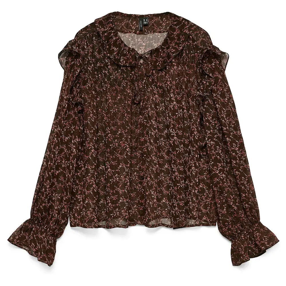 Рубашка с длинным рукавом Vero Moda Petra, коричневый
Рубашка с длинным рукавом Vero Moda Petra, коричневый