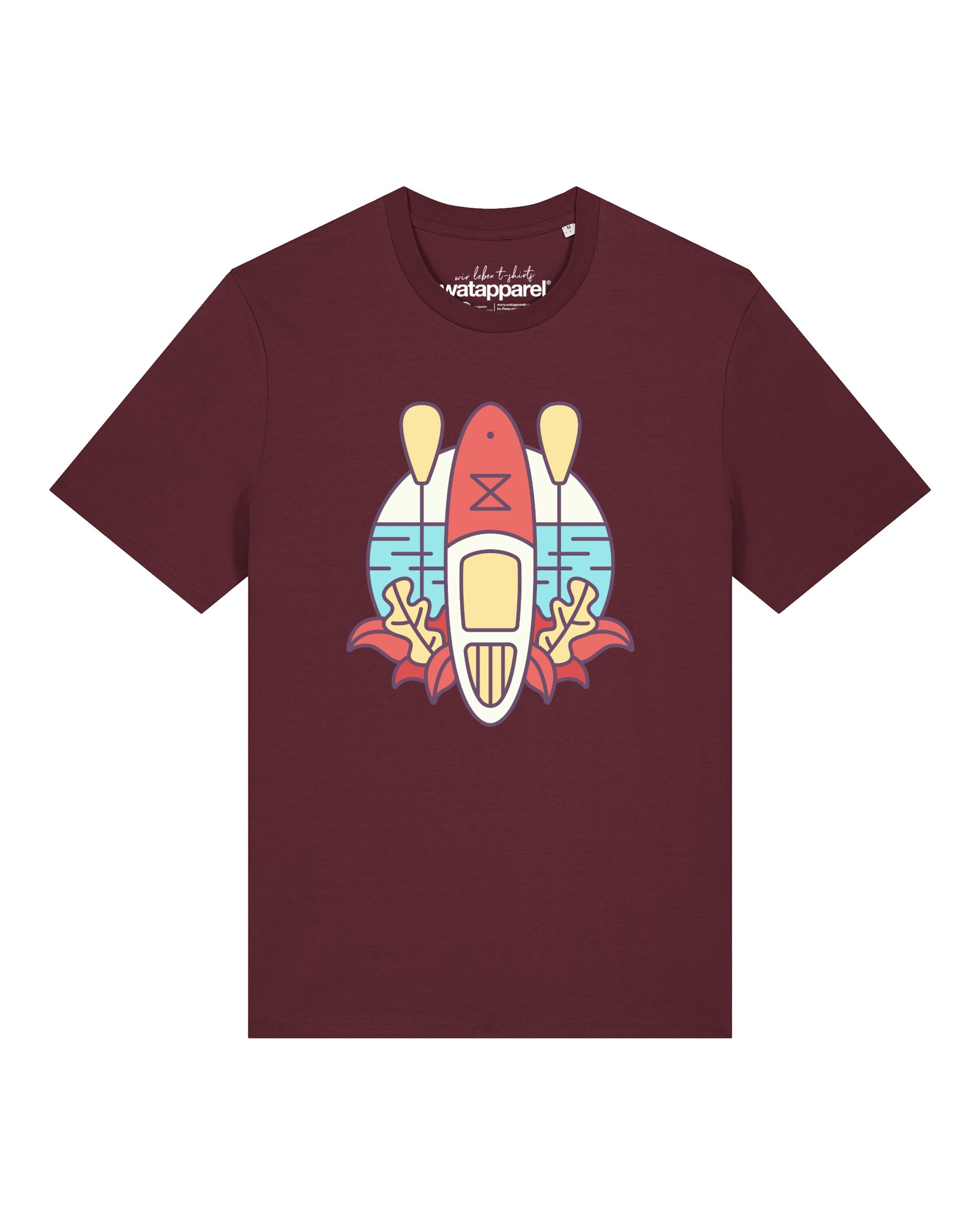 Watapparel Футболка 'Stand Up Paddleboard SUP' в цвете бордо
Watapparel Футболка 'Stand Up Paddleboard SUP' в цвете бордо