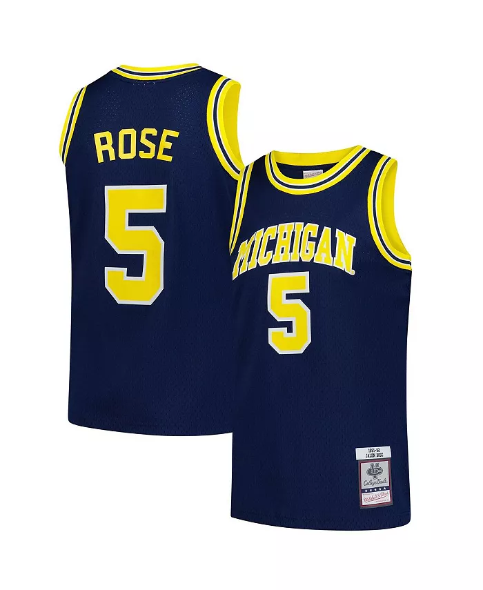 Мужская свингерская футболка Jalen Rose в цвете Navy Michigan Wolverines 1991/92 Mitchell & Ness
Мужская свингерская футболка Jalen Rose в цвете Navy Michigan Wolverines 1991/92 Mitchell & Ness
