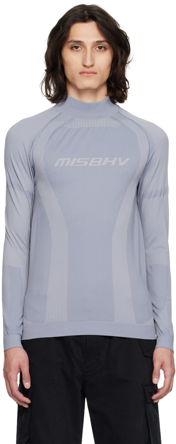 Серая жаккардовая водолазка MISBHV, Stone grey 
Серая жаккардовая водолазка MISBHV, Stone grey