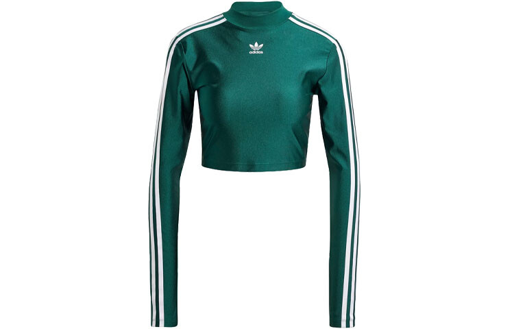 Футболка Adicolor с тремя полосками, укороченная, с длинным рукавом, зеленая Adidas Originals
Футболка Adicolor с тремя полосками, укороченная, с длинным рукавом, зеленая Adidas Originals