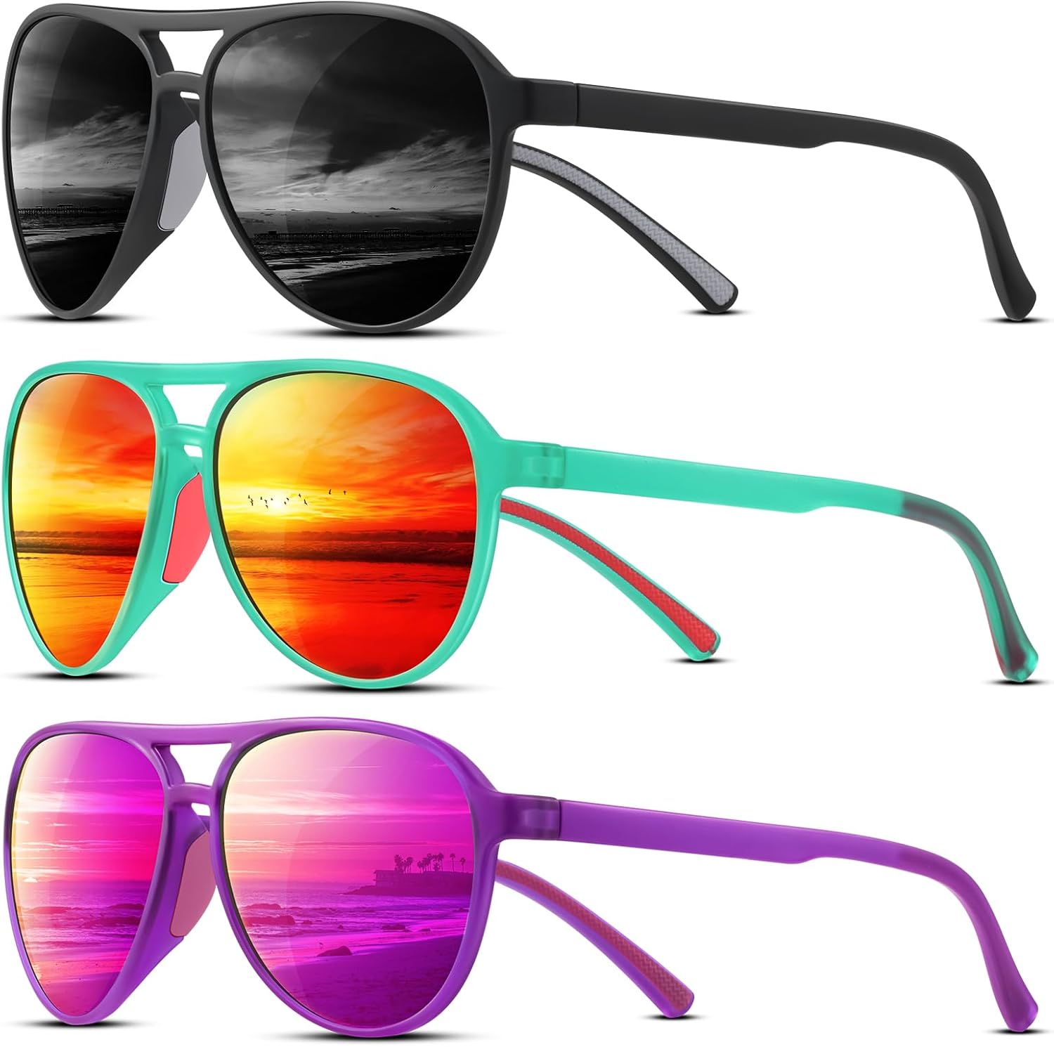 Поляризованные солнцезащитные очки-авиаторы KUGUAOK для женщин и мужчин, спортивный стиль, защита UV400, очки для бега, винтажные модные очки, Black+purple+green Frame Red
Поляризованные солнцезащитные очки-авиаторы KUGUAOK для женщин и мужчин, спортивный стиль, защита UV400, очки для бега, винтажные модные очки, Black+purple+green Frame Red