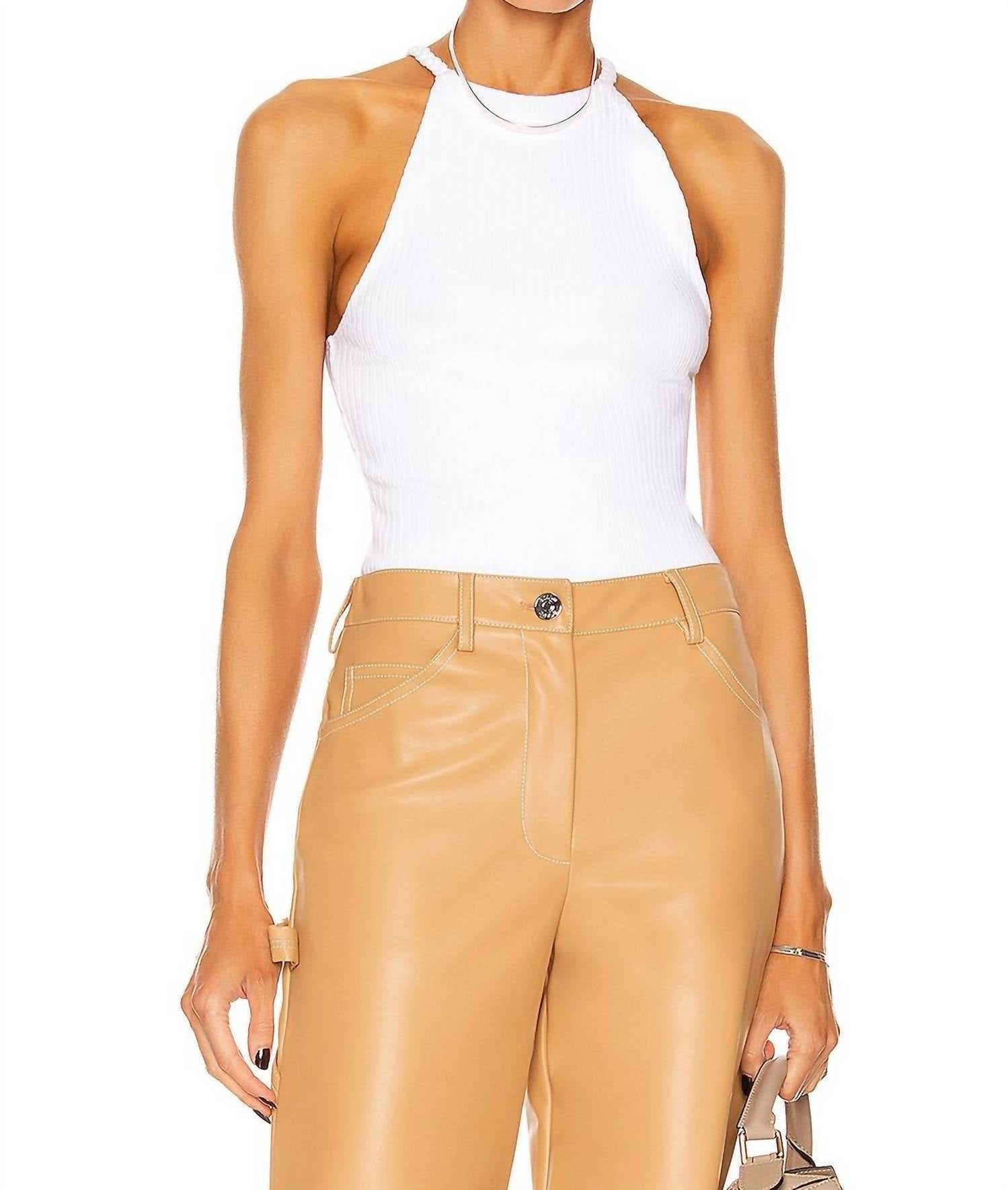 Топ с плетеными бретелями и бретельками белого цвета THE RANGE
Топ с плетеными бретелями и бретельками белого цвета THE RANGE