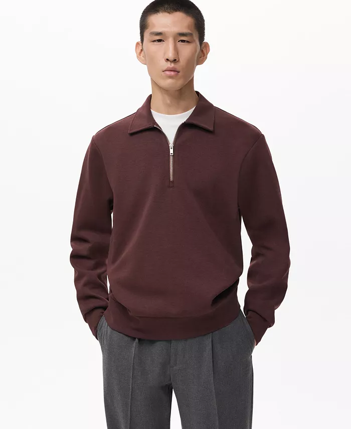 Мужская толстовка прямого кроя с застежкой-молнией на воротнике Mango, красный
Мужская толстовка прямого кроя с застежкой-молнией на воротнике Mango, красный