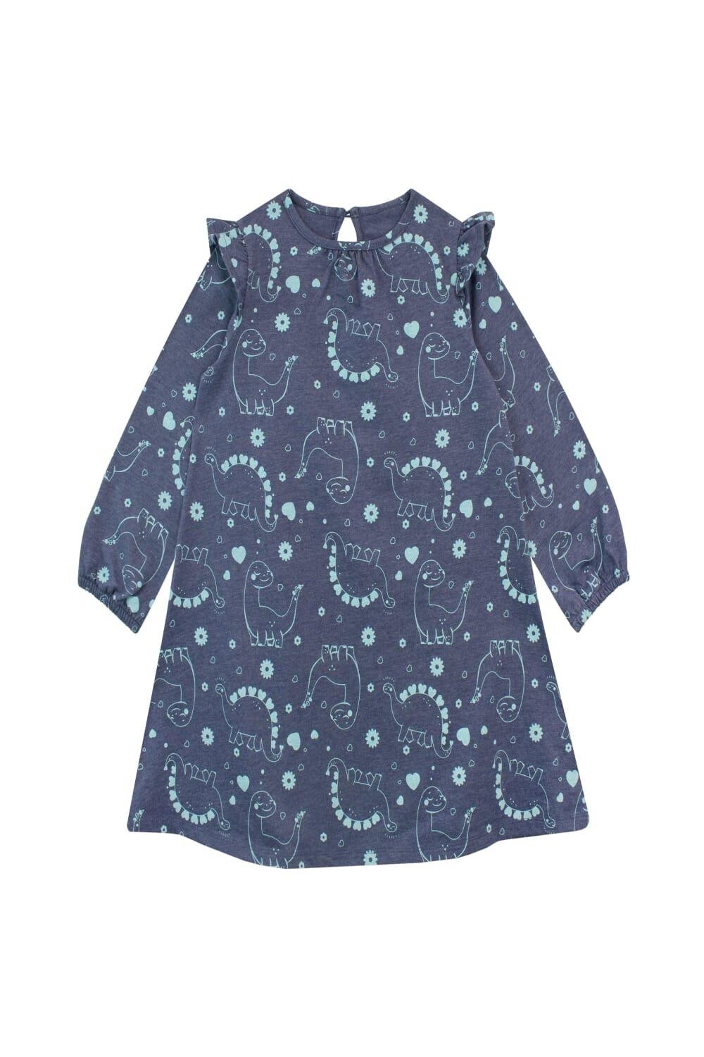 Платье с оборками в виде динозавра Harry Bear, синий 
Платье с оборками в виде динозавра Harry Bear, синий