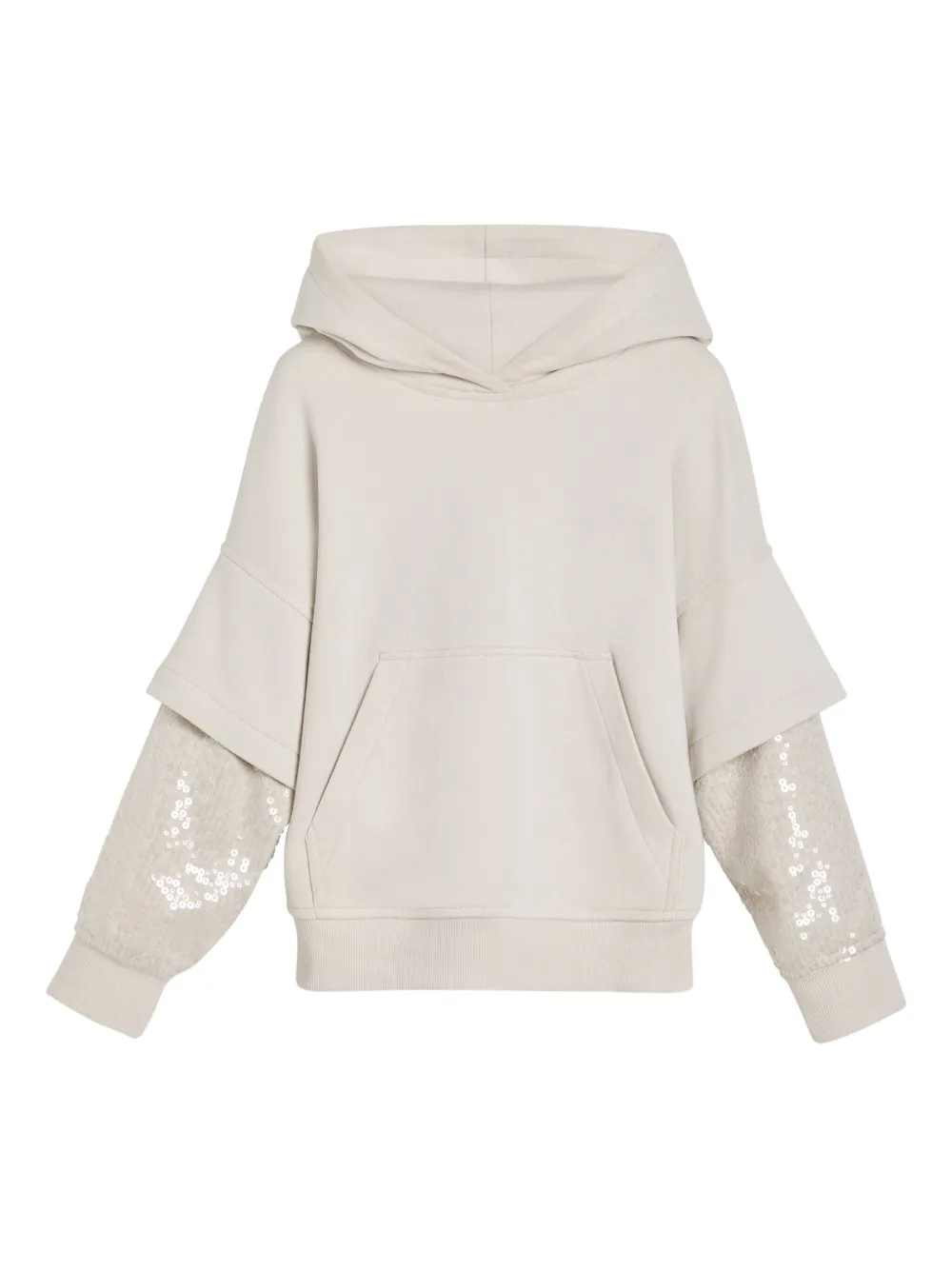 Толстовка с капюшоном и пайетками Brunello Cucinelli Kids, нейтральный
Толстовка с капюшоном и пайетками Brunello Cucinelli Kids, нейтральный
