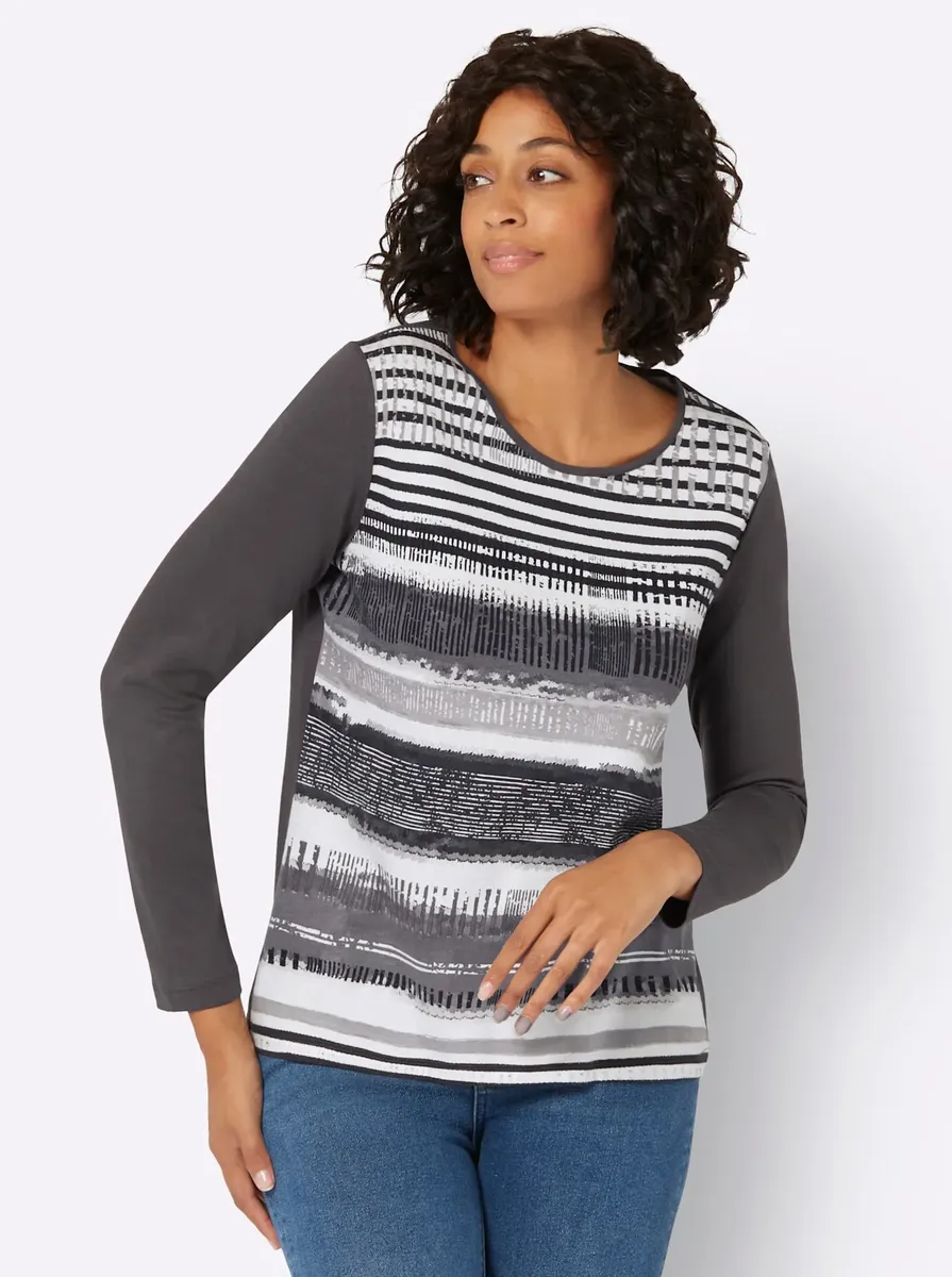 Рубашка с длинным рукавом в стиле кэжуал "Shirt" Casual Looks, цвет Dunkelgrau-Gestreift
Рубашка с длинным рукавом в стиле кэжуал "Shirt" Casual Looks, цвет Dunkelgrau-Gestreift