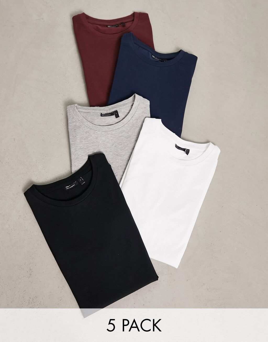 Комплект из 5 футболок облегающего кроя с круглым вырезом ASOS DESIGN
Комплект из 5 футболок облегающего кроя с круглым вырезом ASOS DESIGN