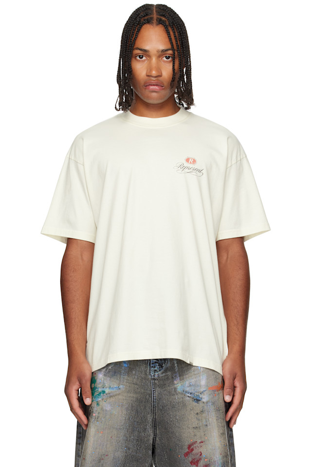 Винтажная футболка с ручной росписью Represent, белый
Винтажная футболка с ручной росписью Represent, белый