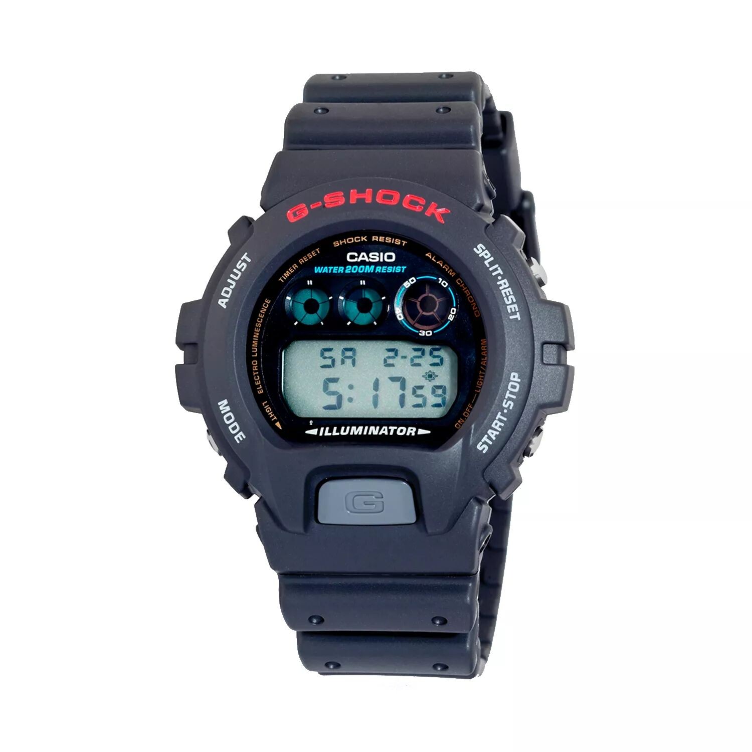 Мужские часы G-Shock Classic с цифровым хронографом — DW6900-1V Casio
Мужские часы G-Shock Classic с цифровым хронографом — DW6900-1V Casio