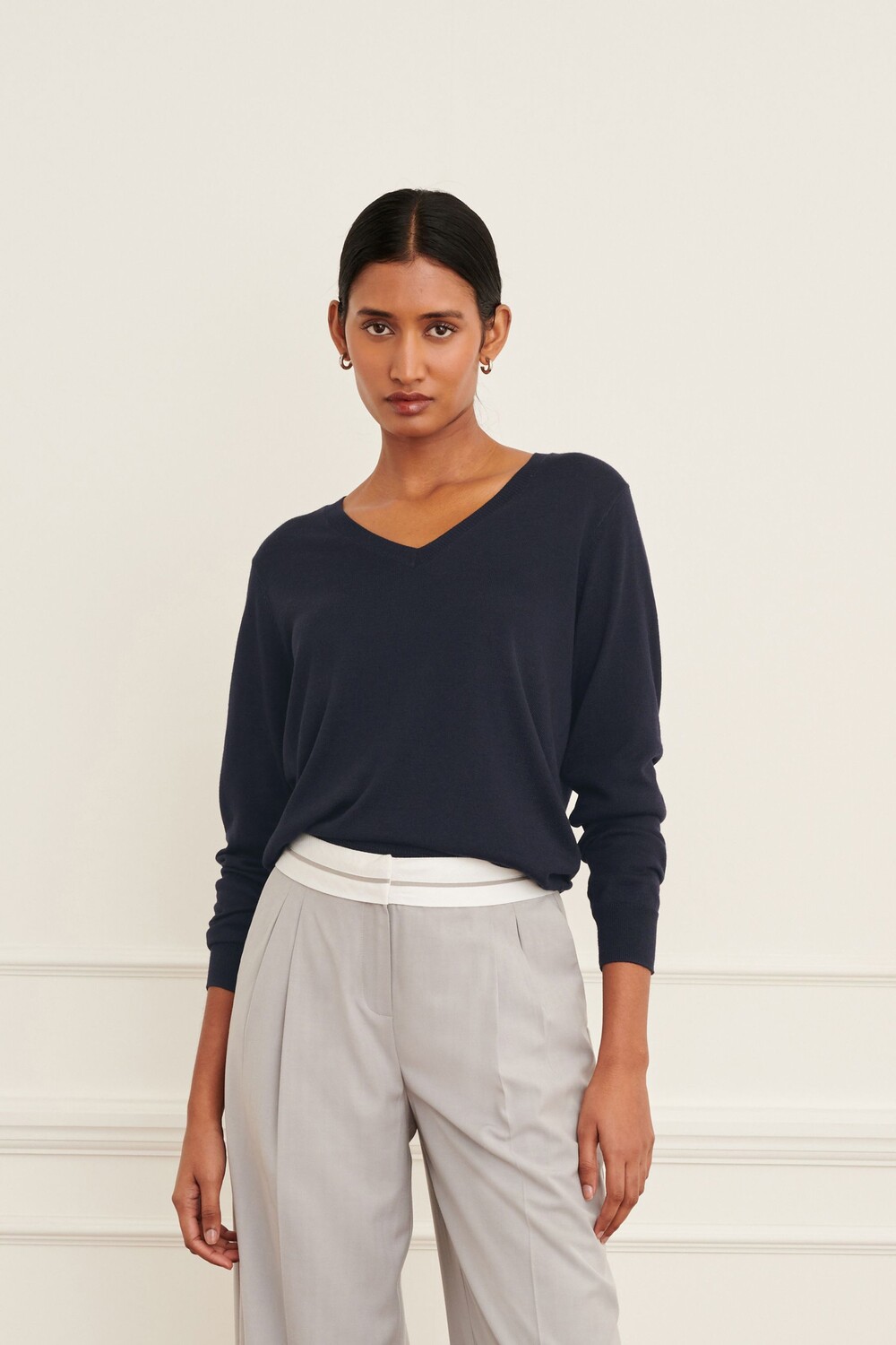 Свитер с V-образным вырезом Next, синий
Свитер с V-образным вырезом Next, синий