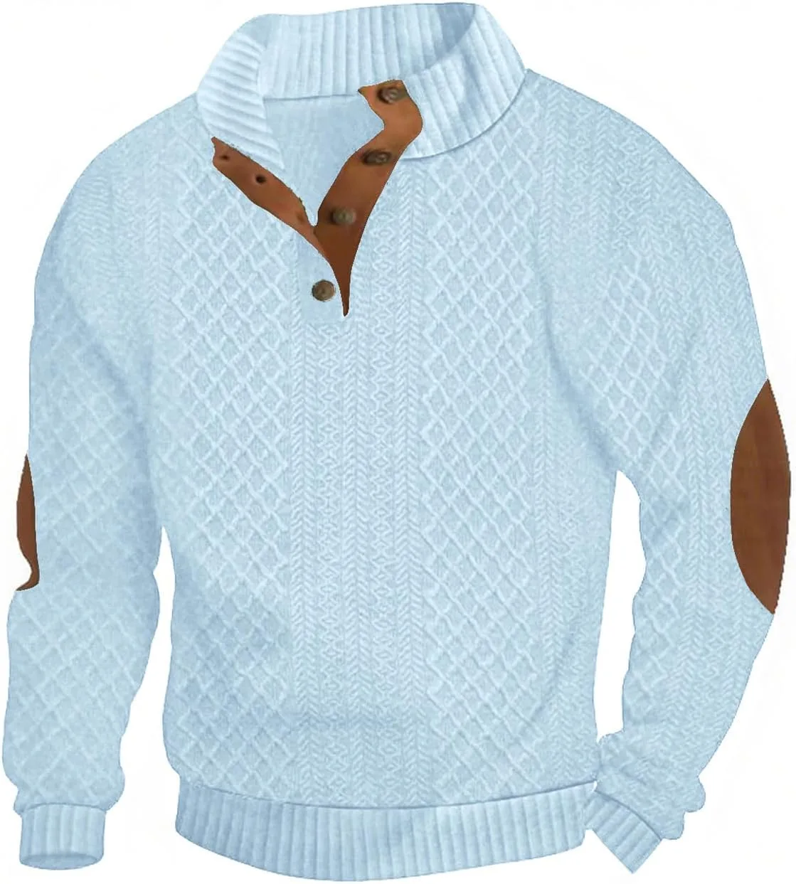 Мужской вязаный свитер с длинными рукавами и воротником стойкой Lexiart
Мужской вязаный свитер с длинными рукавами и воротником стойкой Lexiart