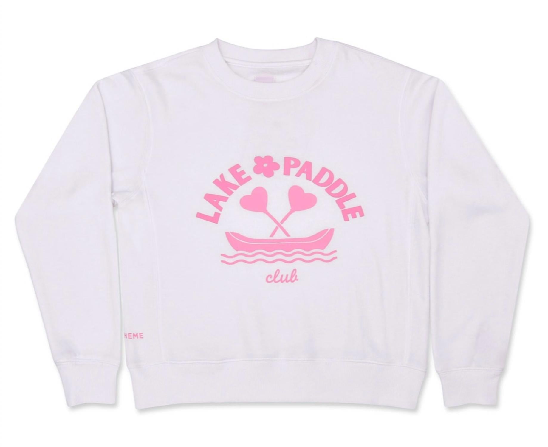 Девчачий свитшот в тематике озера в бело-розовом цвете IScream 
Девчачий свитшот в тематике озера в бело-розовом цвете IScream