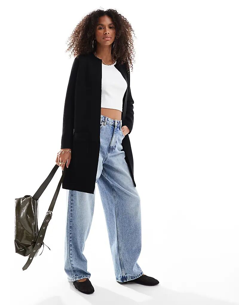 Длинный вязаный кардиган черного цвета ONLY
Длинный вязаный кардиган черного цвета ONLY