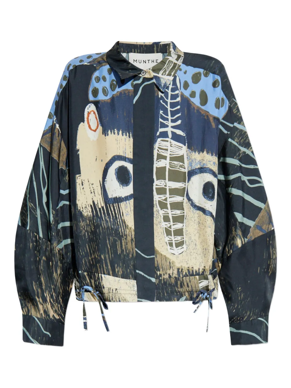 Топ Loasta с абстрактным принтом и завязками MUNTHE, черный
Топ Loasta с абстрактным принтом и завязками MUNTHE, черный