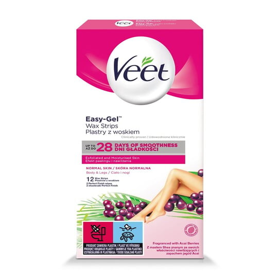 Восковые полоски для депиляции тела, нормальная кожа, 12 шт. Veet, EasyGrip
Восковые полоски для депиляции тела, нормальная кожа, 12 шт. Veet, EasyGrip