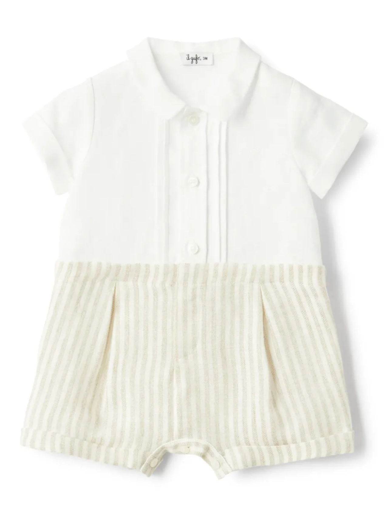 Ромпер с короткими рукавами Il Gufo, белый
Ромпер с короткими рукавами Il Gufo, белый