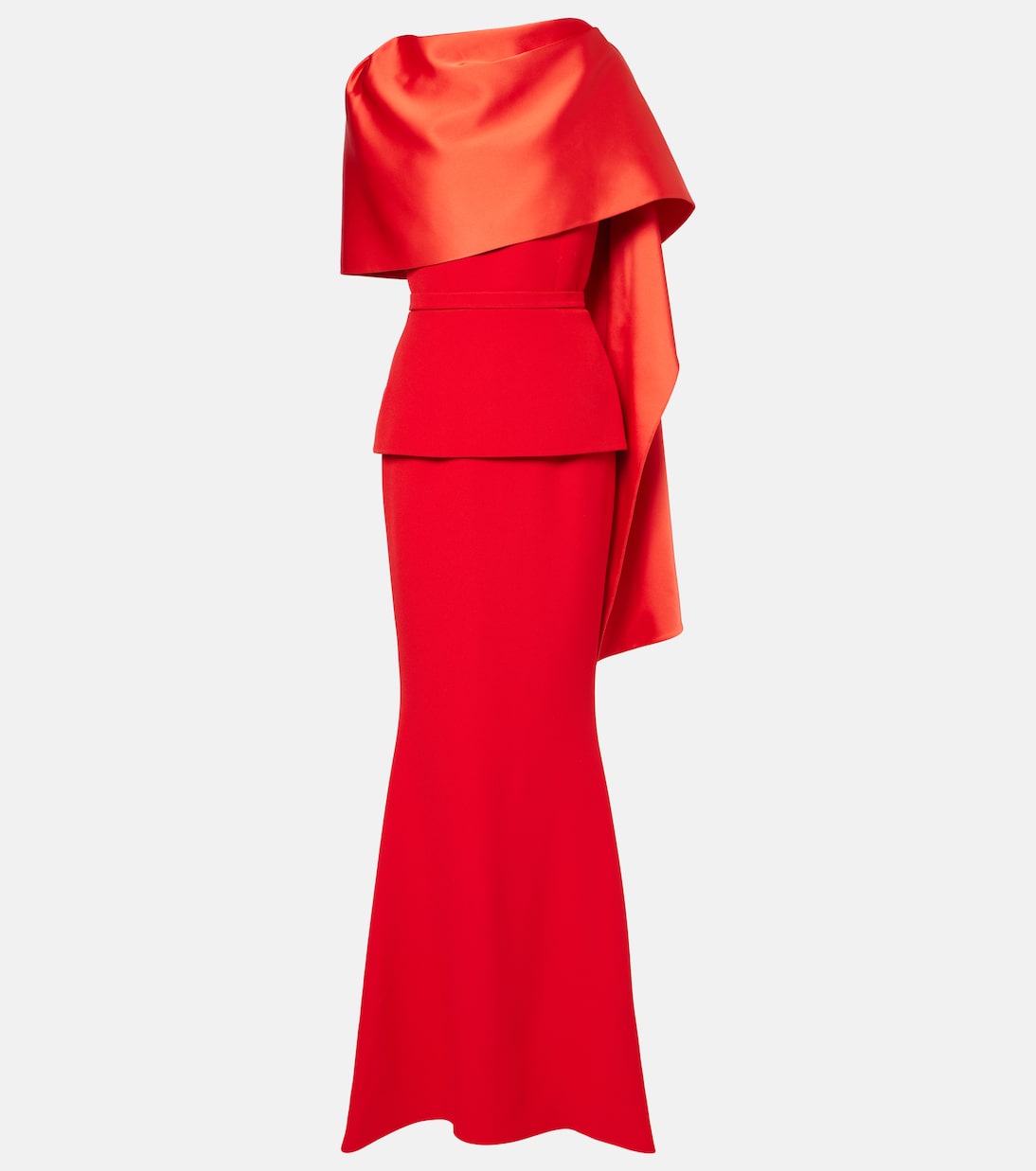 Креповое платье с накидкой Эванджелина Safiyaa, Scarlet Red On Dazzling Red 
Креповое платье с накидкой Эванджелина Safiyaa, Scarlet Red On Dazzling Red