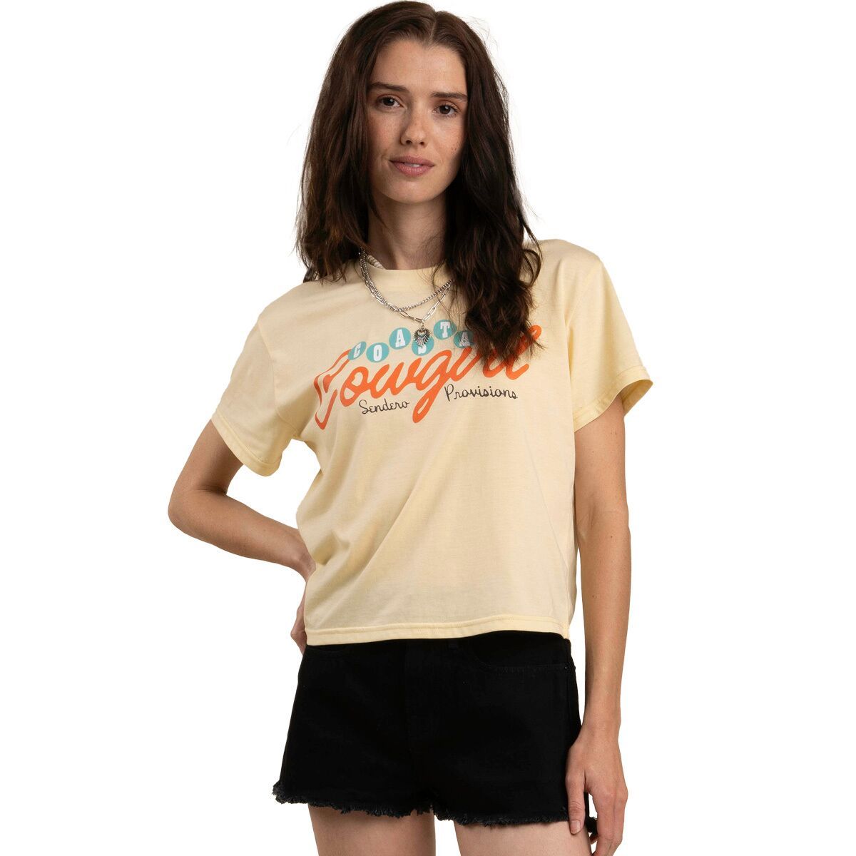 Короткий топ в стиле ковбойского побережья Sendero Provisions Co., цвет cream
Короткий топ в стиле ковбойского побережья Sendero Provisions Co., цвет cream