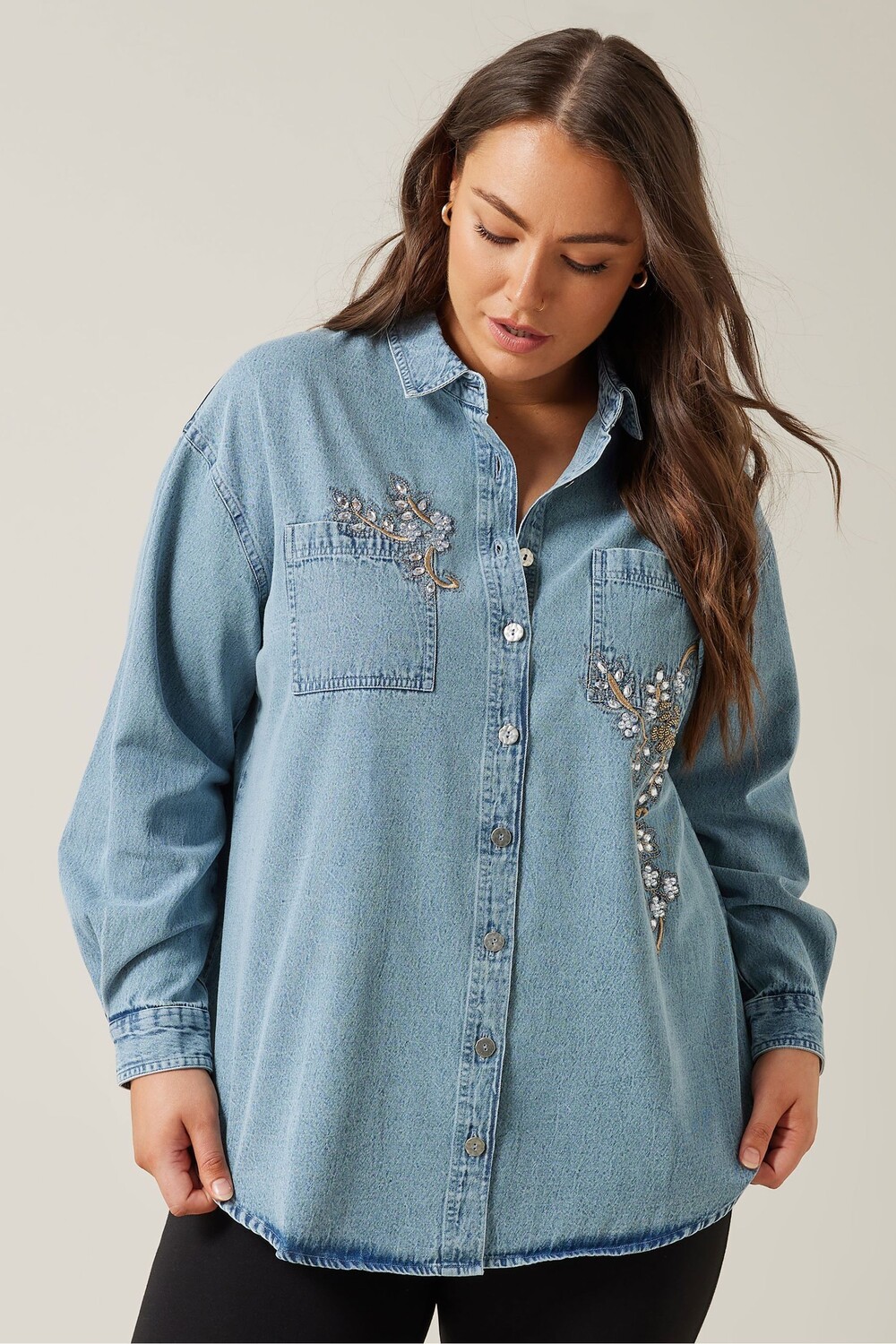 Джинсовая рубашка с украшением Evans, синий
Джинсовая рубашка с украшением Evans, синий