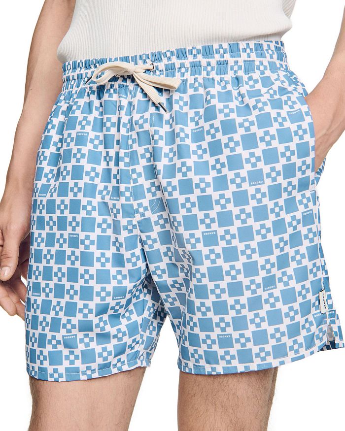 Мужские плавки с квадратным принтом на завязках, 5" Sandro, синий
Мужские плавки с квадратным принтом на завязках, 5" Sandro, синий