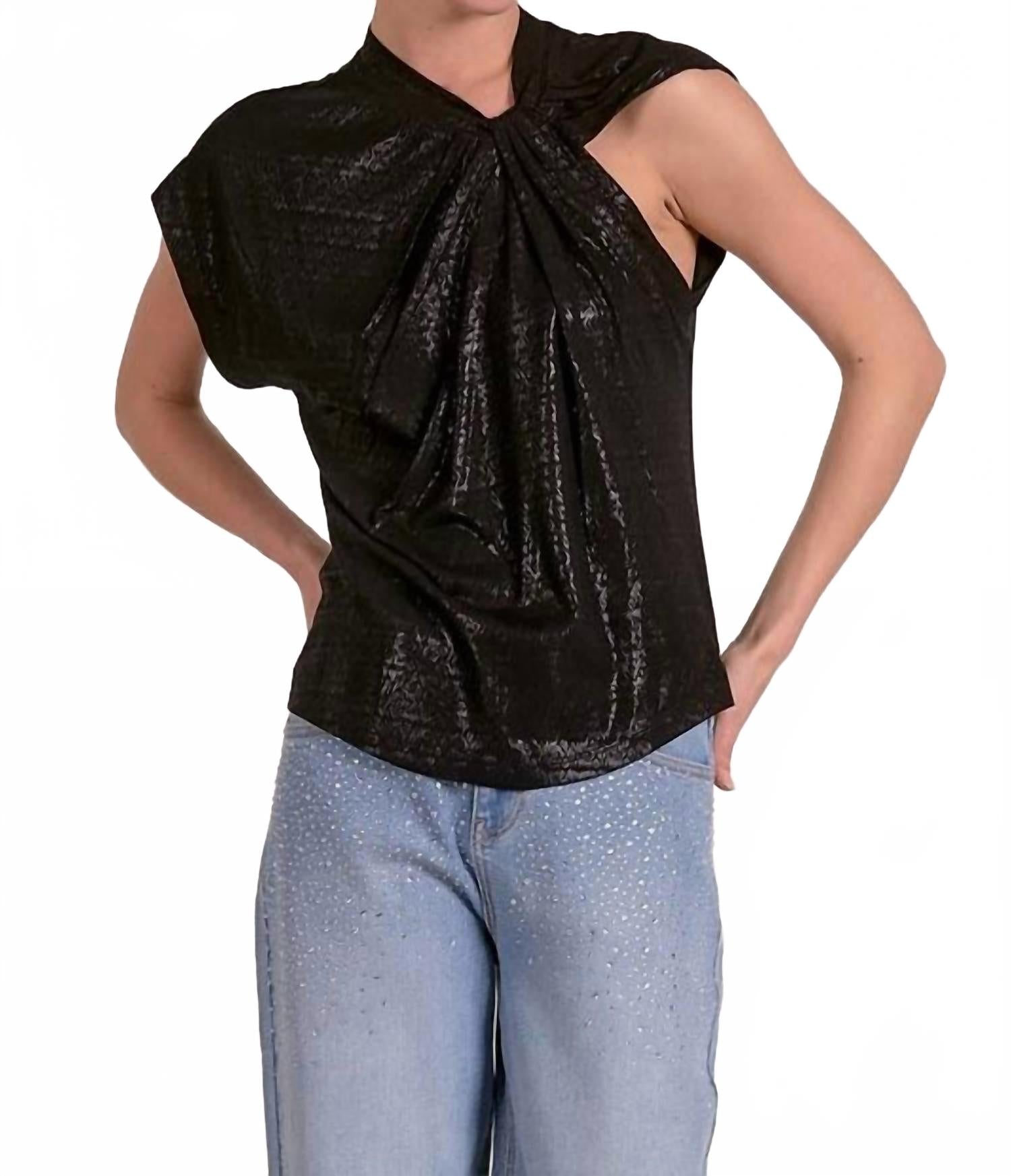 ELAN Топ с перекрученными плечами, черный
ELAN Топ с перекрученными плечами, черный