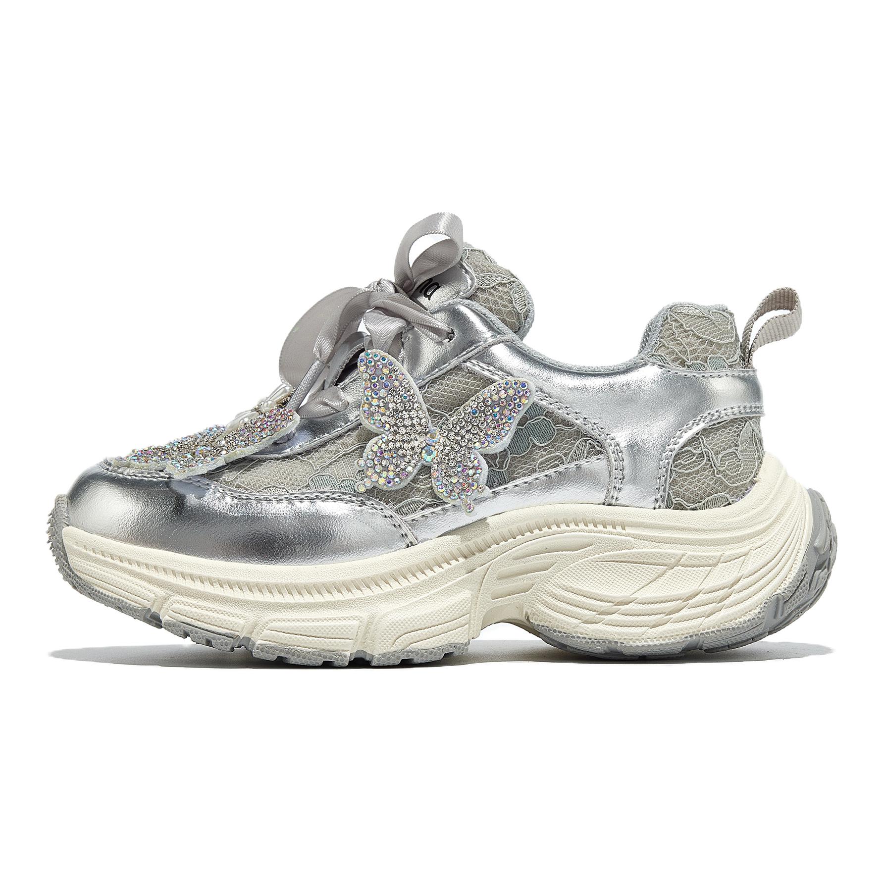 Серебряные детские противоскользящие амортизирующие износостойкие беговые кроссовки Kids' Deesha
Серебряные детские противоскользящие амортизирующие износостойкие беговые кроссовки Kids' Deesha