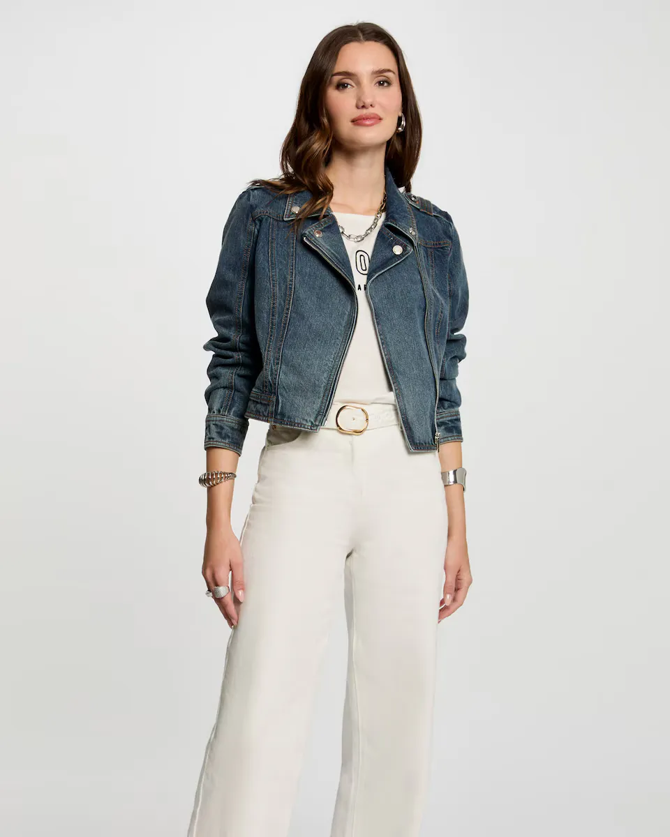 Женская короткая джинсовая куртка Morgan, синий
Женская короткая джинсовая куртка Morgan, синий