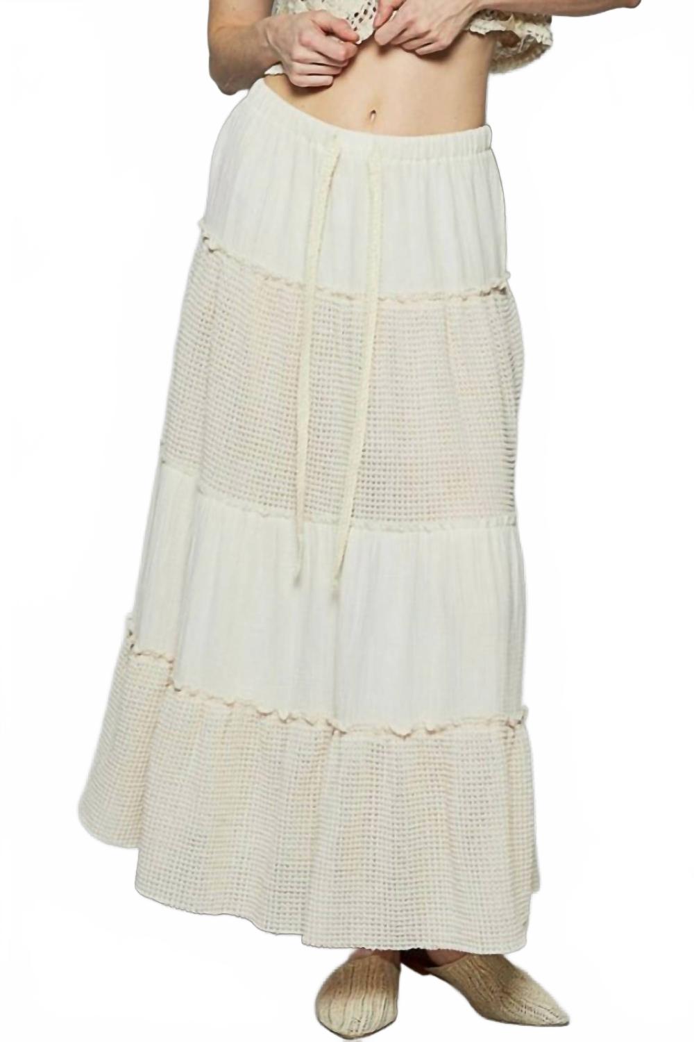 Западное небо Вафлевая юбка в овсянке POL, Oatmeal 
Западное небо Вафлевая юбка в овсянке POL, Oatmeal