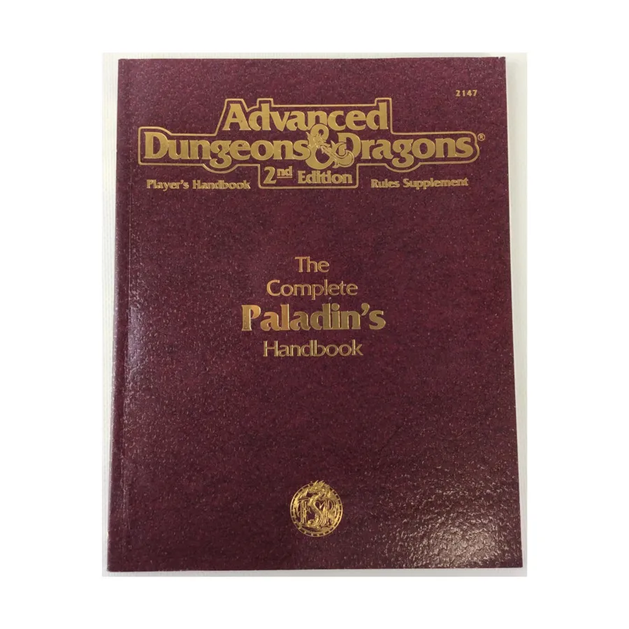Complete Paladin's Handbook (3rd Printing), Advanced Dungeons & Dragons (2nd Edition) - Player's Guides & Books, мягкая обложка
Complete Paladin's Handbook (3rd Printing), Advanced Dungeons & Dragons (2nd Edition) - Player's Guides & Books, мягкая обложка