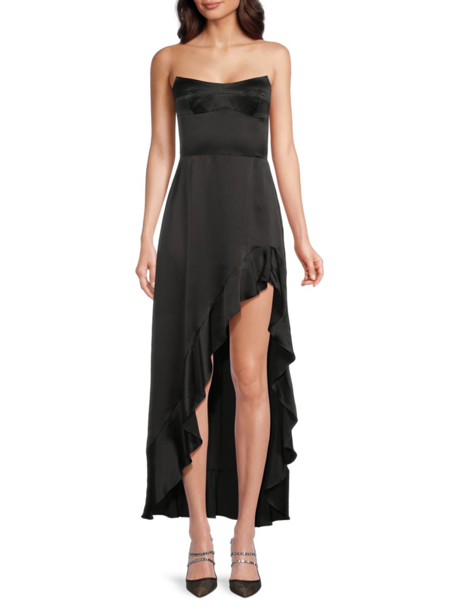 Платье Alyse из шелка без бретелек с асимметричным лифом Amanda Uprichard, черный
Платье Alyse из шелка без бретелек с асимметричным лифом Amanda Uprichard, черный