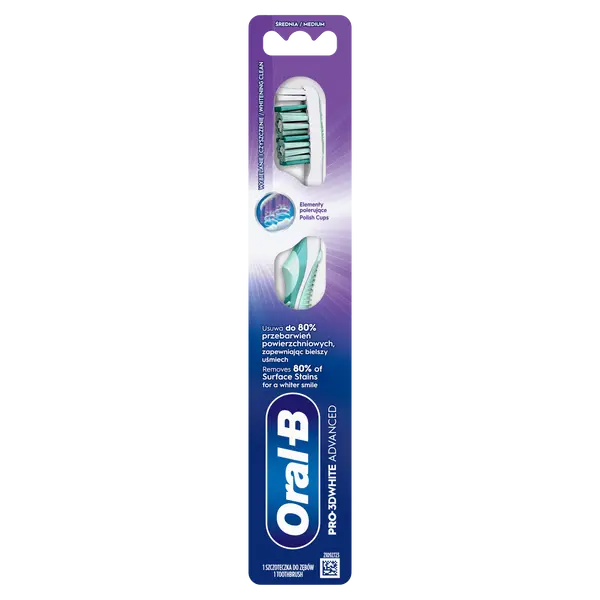 Зубная щетка для удаления пятен, 1 шт. Oral-B Pro 3d white advanced 
Зубная щетка для удаления пятен, 1 шт. Oral-B Pro 3d white advanced