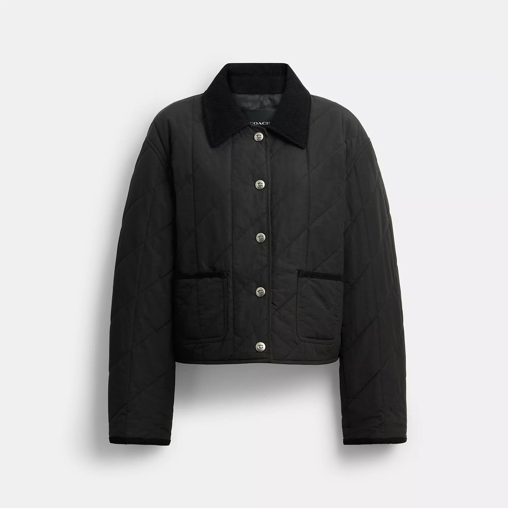 Куртка Coach Outlet стеганая с воротником из вельвета, черный
Куртка Coach Outlet стеганая с воротником из вельвета, черный