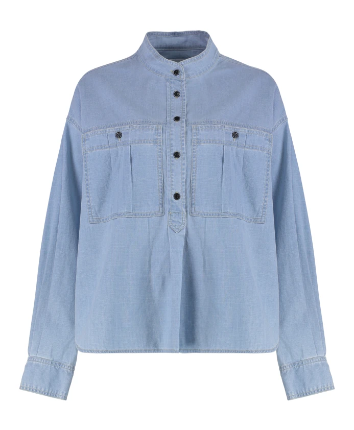 Хлопковая блузка с пуговицами. Marant Ãtoile, синий
Хлопковая блузка с пуговицами. Marant Ãtoile, синий