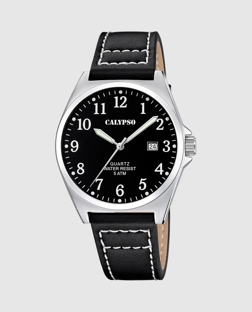 K5868/4 Базовые мужские часы из черной кожи Calypso, черный
K5868/4 Базовые мужские часы из черной кожи Calypso, черный