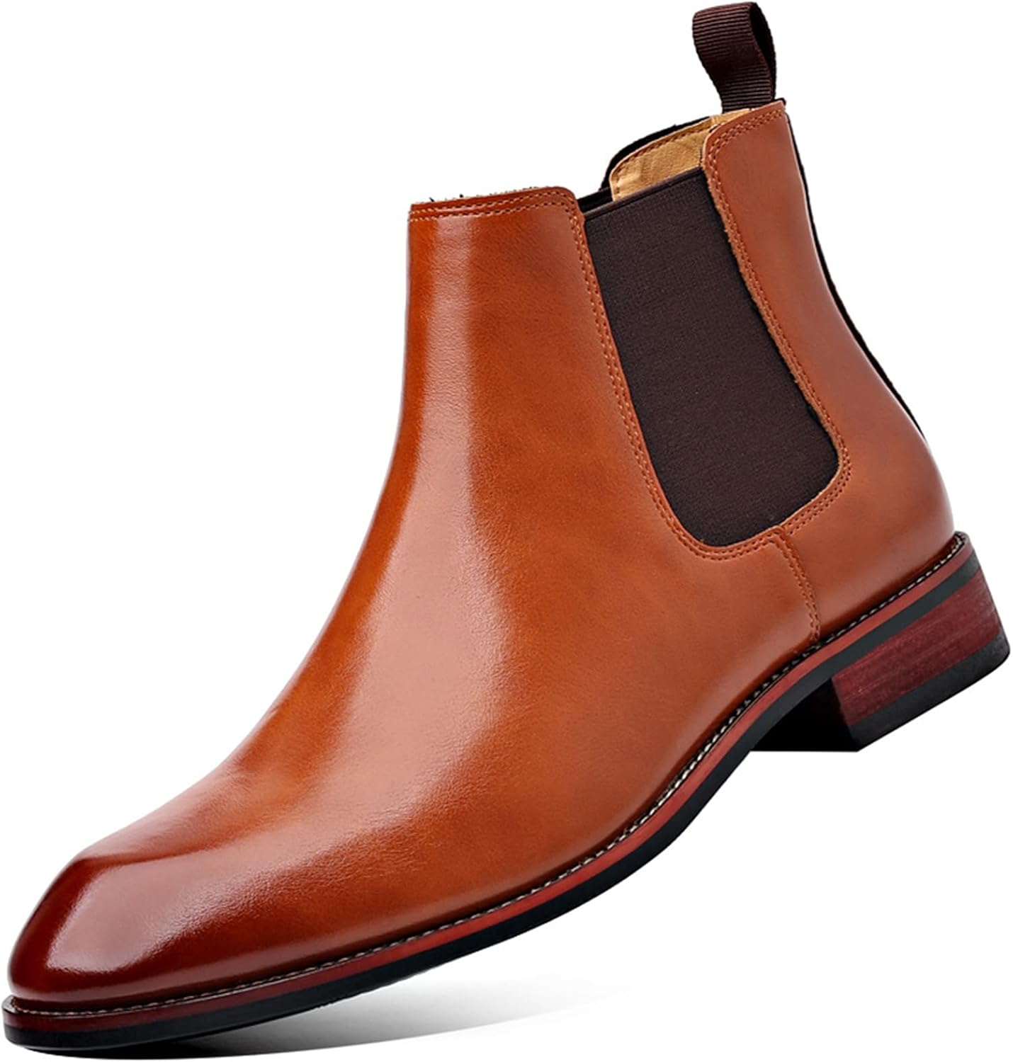 Мужские классические кожаные ботинки Abborora Chelsea до щиколотки с заостренным носком, без шнуровки, стильные ботинки Чакка на низком каблуке для делового и повседневного ношения, коричневый
Мужские классические кожаные ботинки Abborora Chelsea до щиколотки с заостренным носком, без шнуровки, стильные ботинки Чакка на низком каблуке для делового и повседневного ношения, коричневый