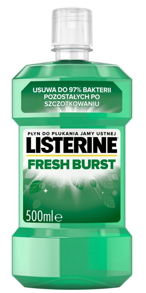 Listerine Fresh Burst жидкость для полоскания рта, 500 ml
Listerine Fresh Burst жидкость для полоскания рта, 500 ml