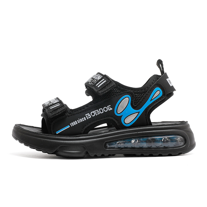 Детские сандалии с противоскользящей подошвой, устойчивые к истиранию и ударам BOBDOG, черный/серый 
Детские сандалии с противоскользящей подошвой, устойчивые к истиранию и ударам BOBDOG, черный/серый