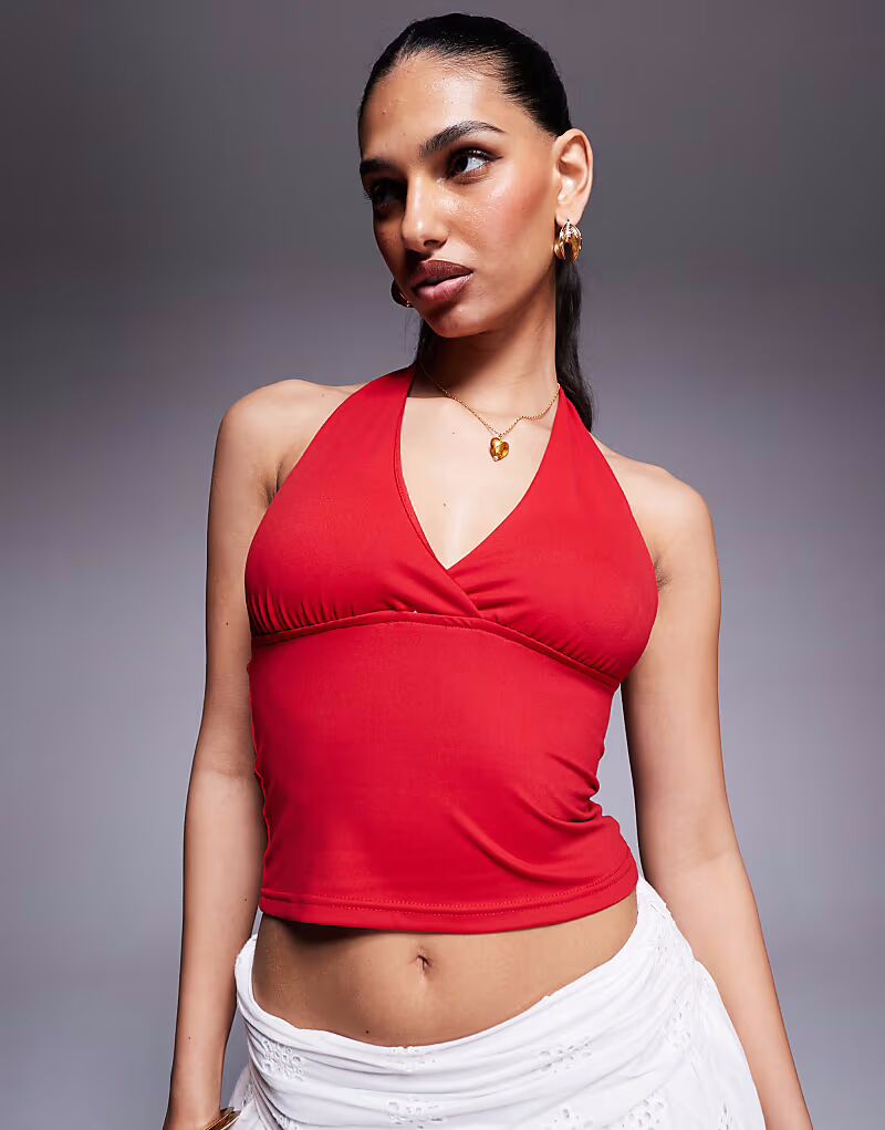 Облегающий топ Princess Polly с халтернеем красного цвета
Облегающий топ Princess Polly с халтернеем красного цвета