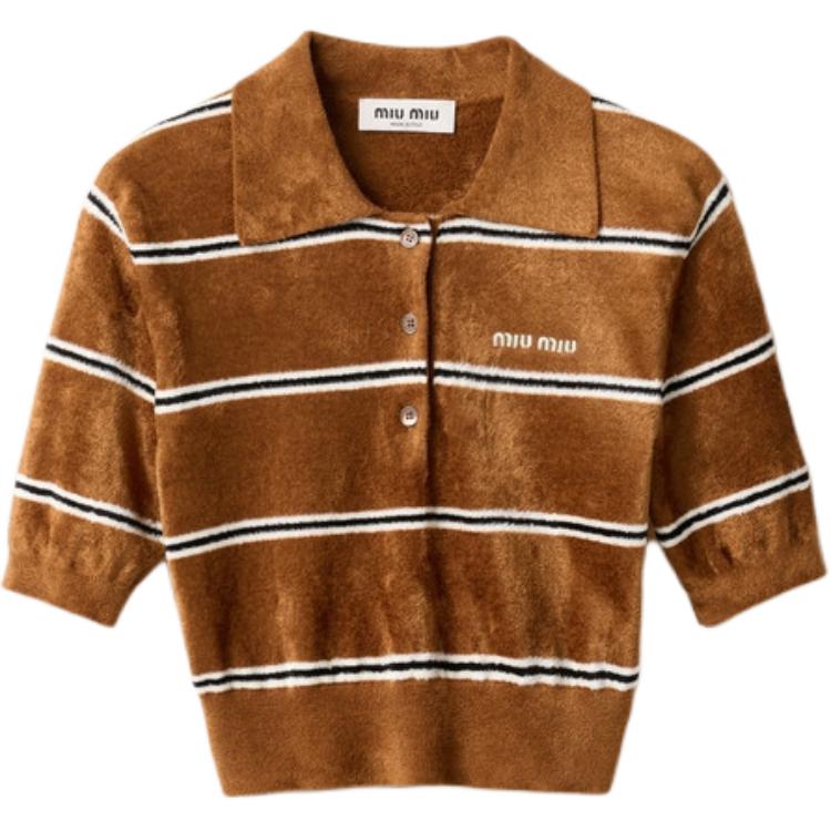 MIU MIU SS25 Polo Shirt Women's Tobacco
MIU MIU SS25 Polo Shirt Women's Tobacco