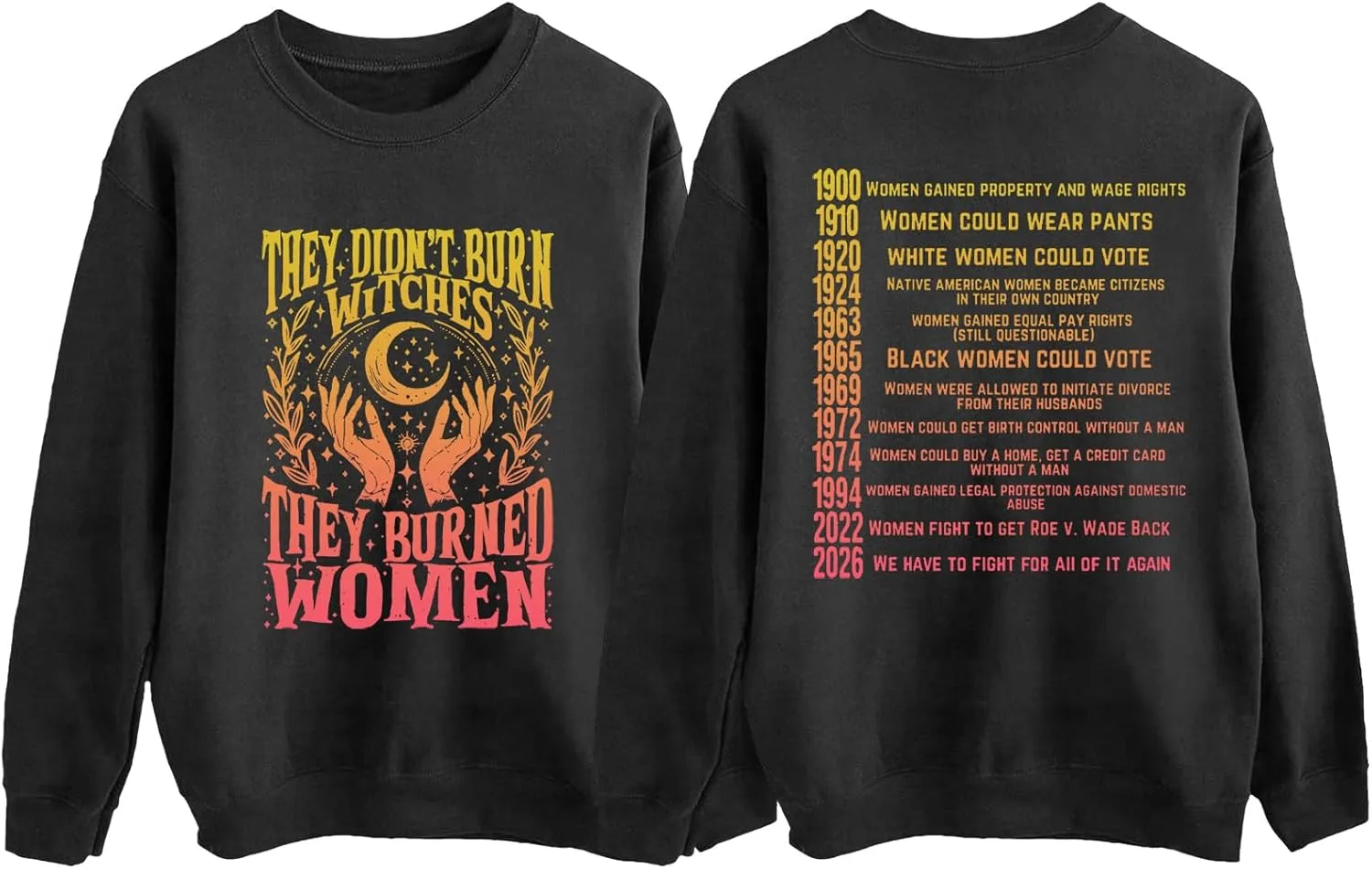 Толстовка с принтом "Они сжигали не ведьм, а женщин" для мужчин и женщин, Halloween Racsea
Толстовка с принтом "Они сжигали не ведьм, а женщин" для мужчин и женщин, Halloween Racsea