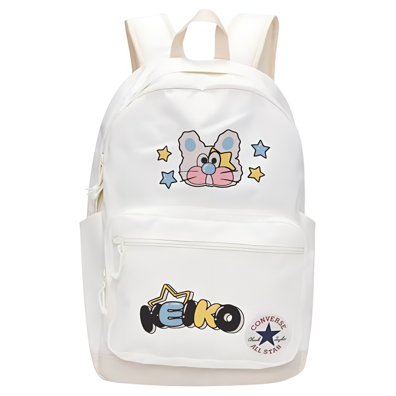 Converse Полиэстеровый рюкзак обычный унисекс белый, Cat Head 
Converse Полиэстеровый рюкзак обычный унисекс белый, Cat Head