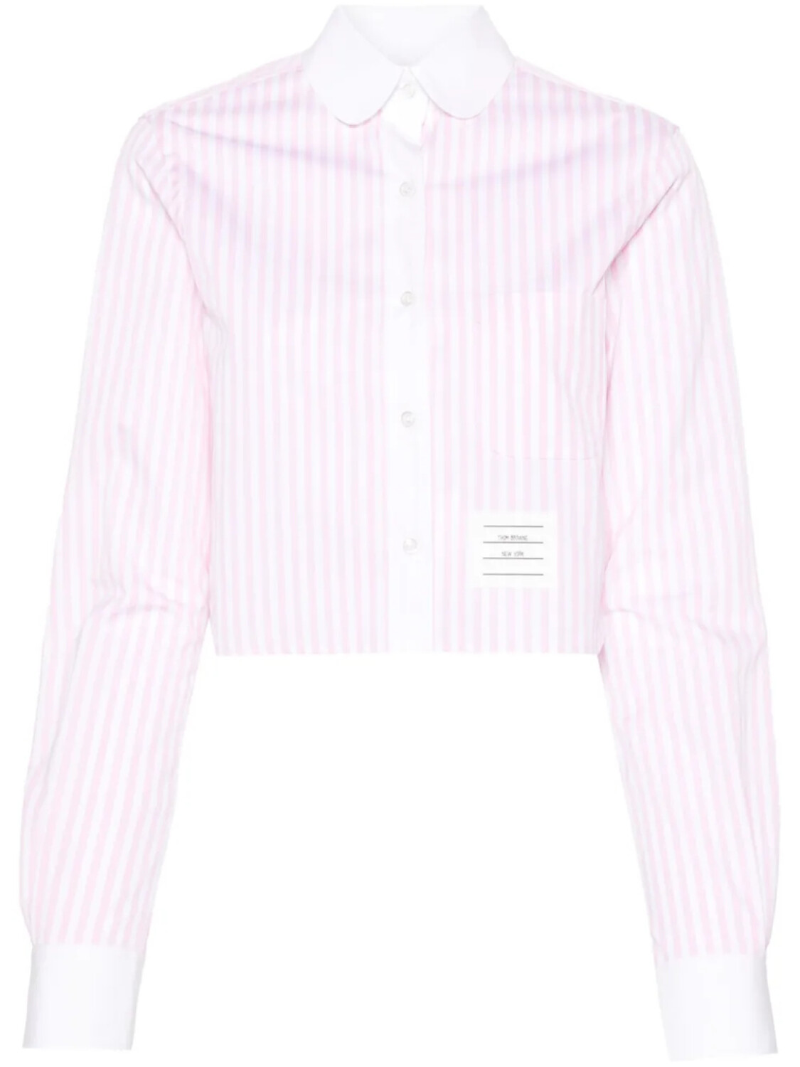 Thom Browne укороченная рубашка в полоску, розовый
Thom Browne укороченная рубашка в полоску, розовый
