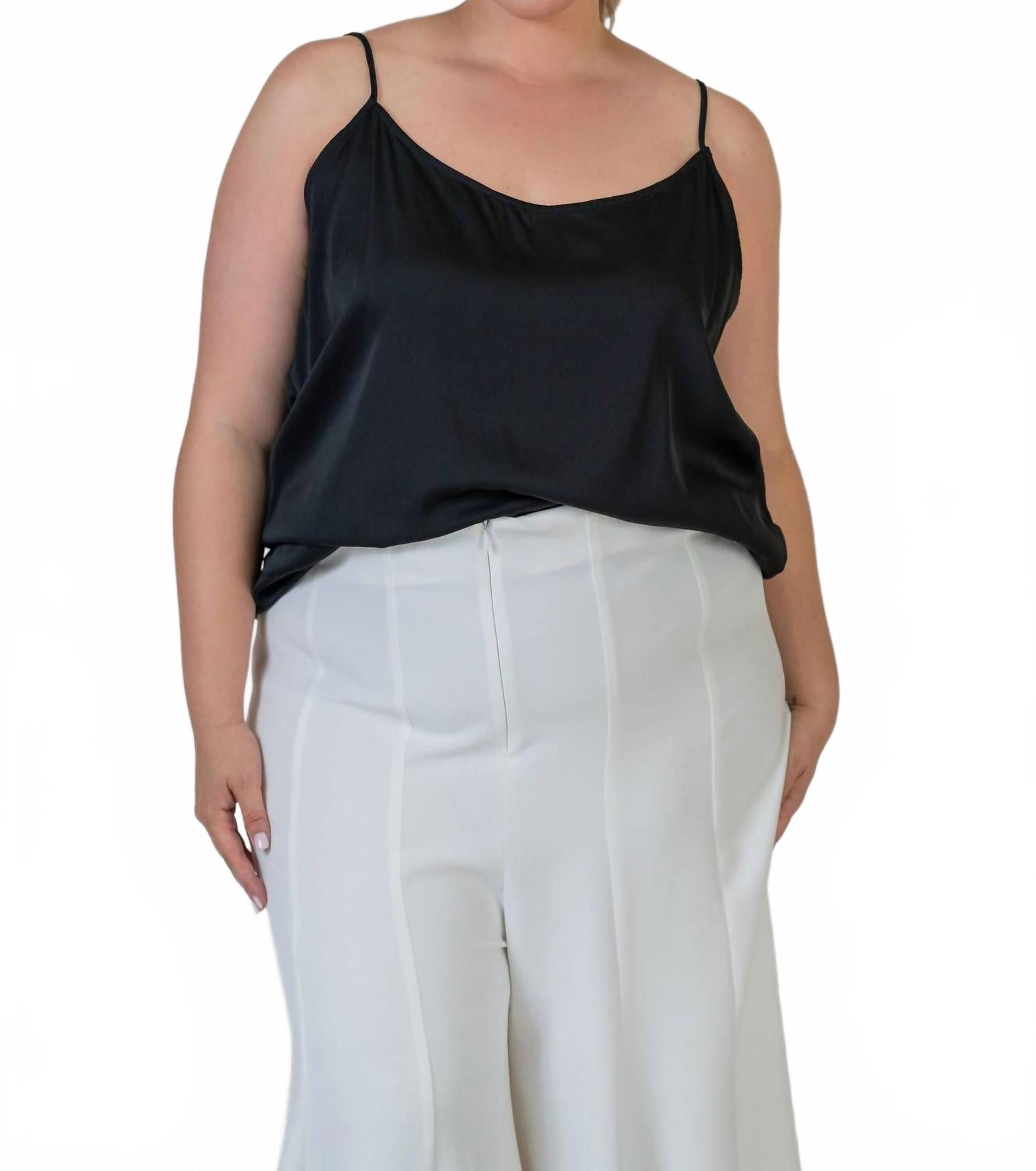 Майка Zanzi с круглым вырезом - плюс, черный цвет Nouvelle / Silk95five 
Майка Zanzi с круглым вырезом - плюс, черный цвет Nouvelle / Silk95five