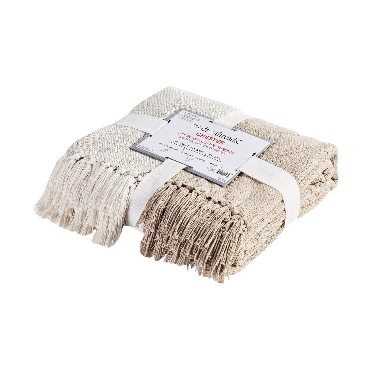 Хлопковое одеяло Modern Threads Feather Grey Chester 50 x 60 дюймов 2 шт, бежевый
Хлопковое одеяло Modern Threads Feather Grey Chester 50 x 60 дюймов 2 шт, бежевый