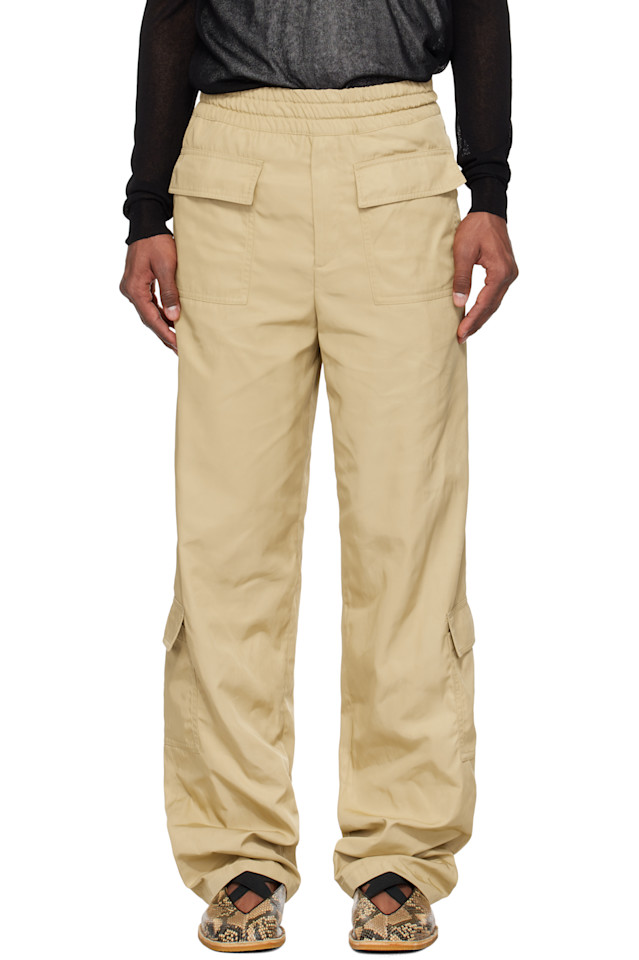 Твиловые карго-брюки Dries Van Noten, цвет cream 
Твиловые карго-брюки Dries Van Noten, цвет cream