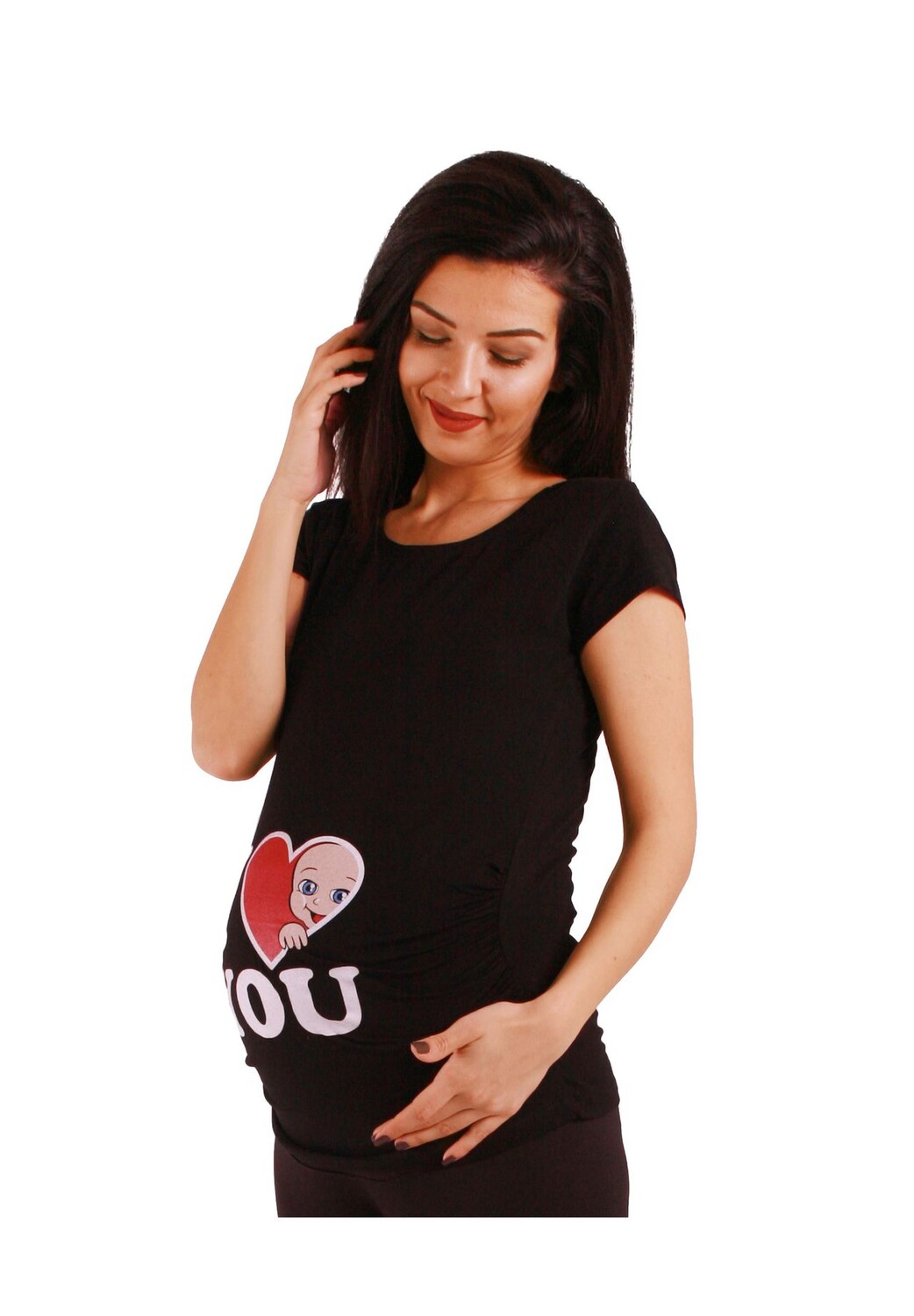 Рубашка для беременных I Love You с мотивом M.M.C., черный
Рубашка для беременных I Love You с мотивом M.M.C., черный
