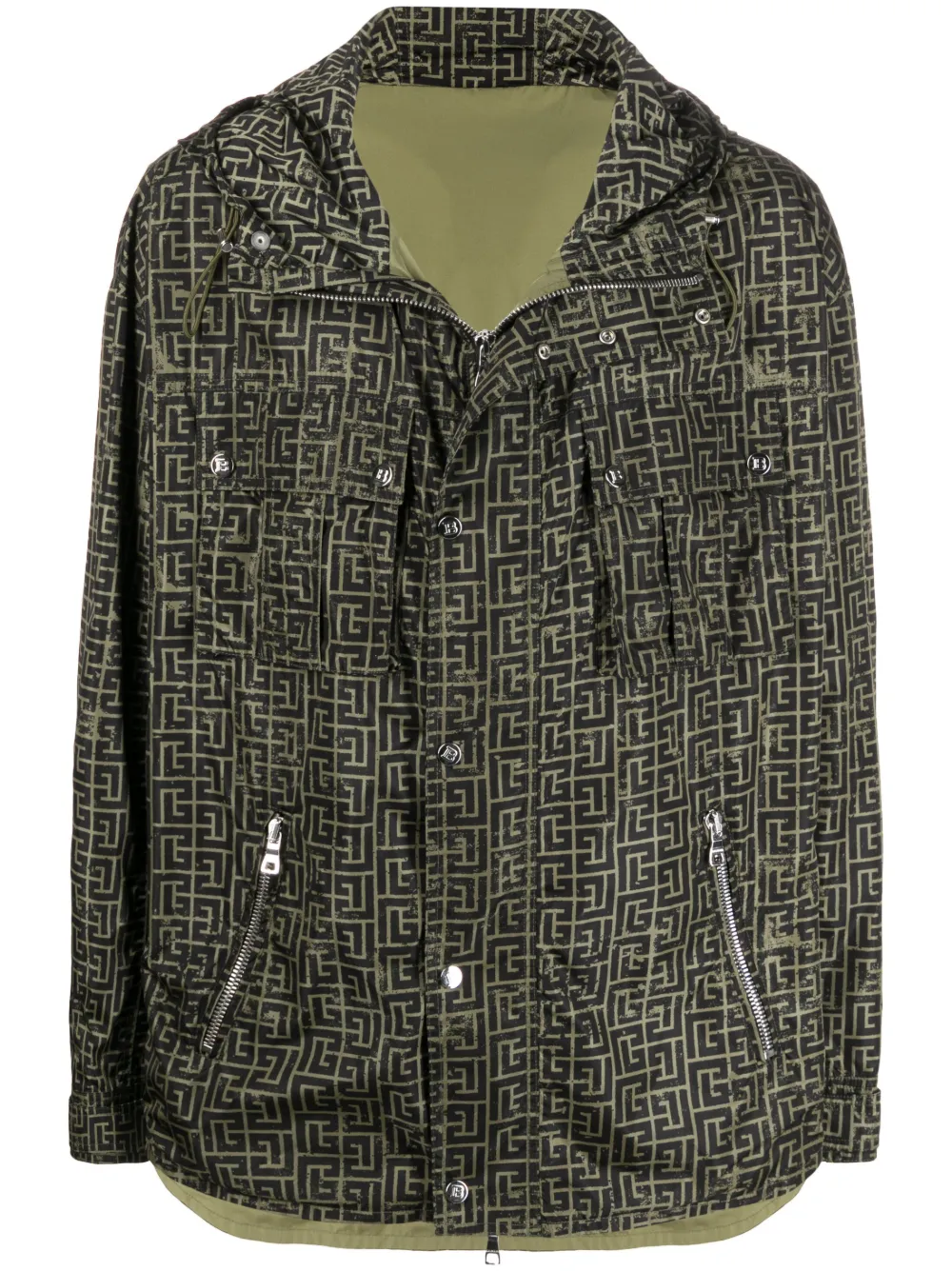 Парка с логотипом BALMAIN, зеленый
Парка с логотипом BALMAIN, зеленый